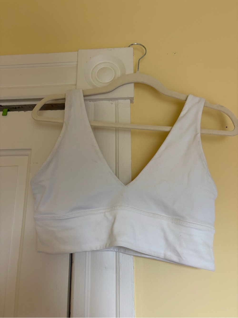 lululemon athletica White V-Neck Seamless Sports Bralette